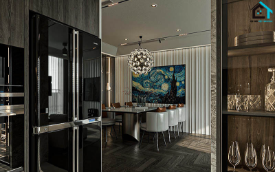 Thiết kế nội thất căn hộ chung cư Vinhomes Tân Cảng (108m2)
